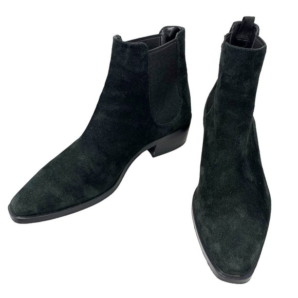 MICHAEL Michael Kors Lottie Black Suede Western‎ Inspired Chelsea Booties - Picture 1 of 13